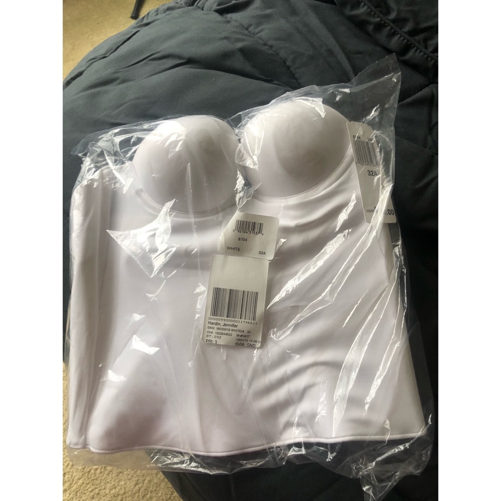 White bustier